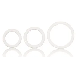 Calexotics Lot de 3 cockrings souples Blanc